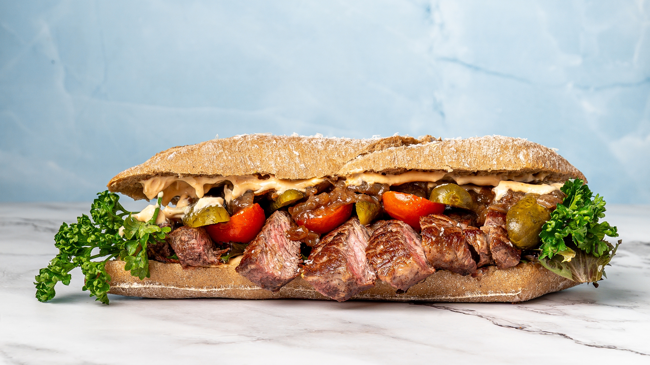 Lux. MIVI's Steak Sandwich
